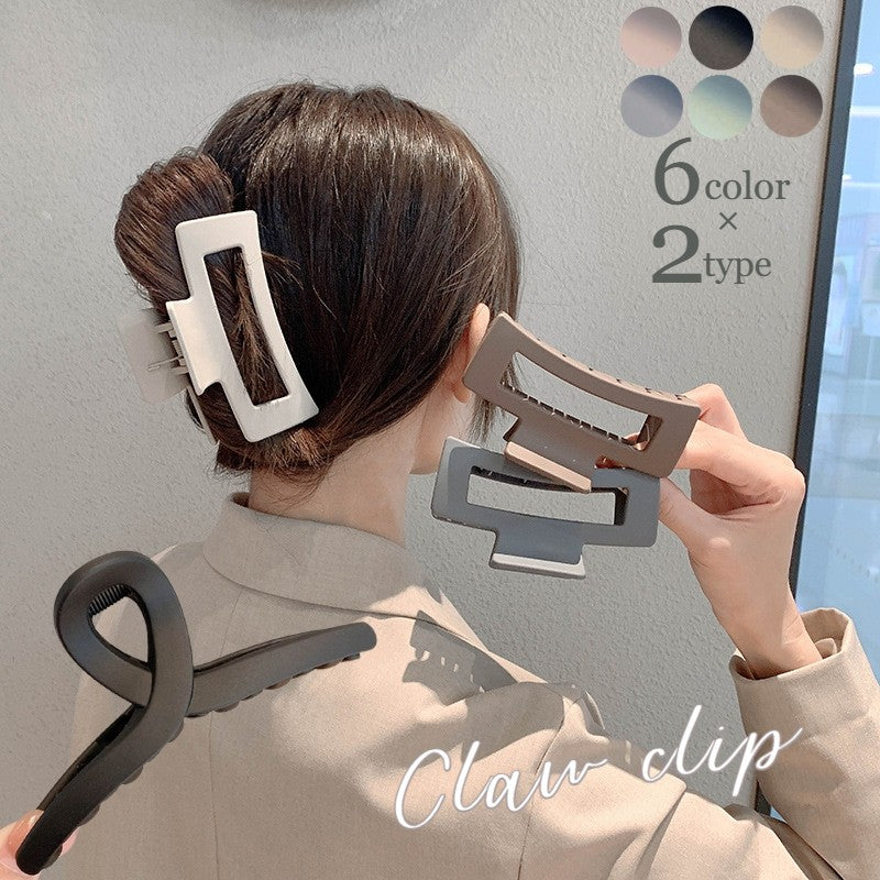 ヘアクリップ バンスクリップ ヘアアクセサリー レディース シンプル 無地 商品画像
