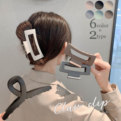 ヘアクリップ バンスクリップ ヘアアクセサリー レディース シンプル 無地 商品画像