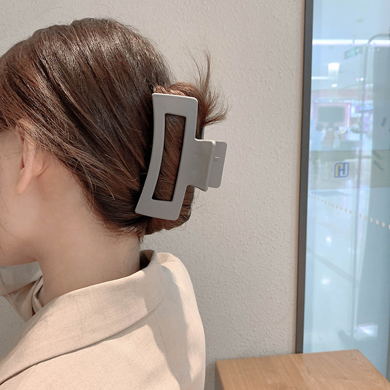 ヘアクリップ バンスクリップ ヘアアクセサリー レディース シンプル 無地 商品画像2