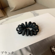 髪ゴム ヘアゴム 2個セット レディース 女性 アクセサリー ファッション雑貨 スプリングゴム 渦巻き 無地 ブラック ブラウン ピンク シンプル カジュアル かわいい キュート ポップ 防水