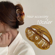 ヘアクリップ バンスクリップ 髪留め レディース 女性用 ヘアアクセサリー 髪飾り シンプル 無地 楕円型 おしゃれ カジュアル まとめ髪 ヘアアレンジ ファッション雑貨 普段使い 通勤スタイル カラバリ豊富