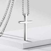ネックレス ペンダント メンズ レディース アクセサリー 十字架 クロス チェーン 金属製 おしゃれ かっこいい プレゼント ギフト 贈り物 シルバーカラー ブラック