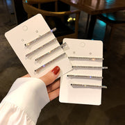 ヘアピン 4本セット ヘアアクセサリー レディース ラインストーン キラキラ 髪飾り 髪留め ヘアアレンジ アメピン カジュアル デイリー ガーリー キュート お出かけ デート 女性用 婦人用 ファッション小物