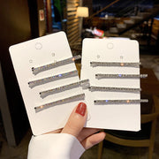 ヘアピン 4本セット ヘアアクセサリー レディース ラインストーン キラキラ 髪飾り 髪留め ヘアアレンジ アメピン カジュアル デイリー ガーリー キュート お出かけ デート 女性用 婦人用 ファッション小物