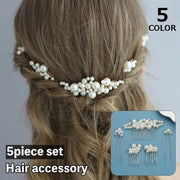 かんざし ヘアピン ヘアアクセサリー 5点セット 簪 髪留め 髪飾り パール調 和装 洋装 結婚式 着物 成人式 卒業式 フォーマル パーティ 振袖 留袖 髪留め まとめ髪 華やか お洒落 ヘアアレンジ