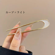 かんざし 簪 ヘアコーム U字型 ヘアピン レディース 女性 婦人 ヘアアクセサリー 髪飾り 髪留め かっこいい おしゃれ お団子