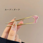 かんざし 簪 ヘアコーム U字型 ヘアピン レディース 女性 婦人 ヘアアクセサリー 髪飾り 髪留め かっこいい おしゃれ お団子