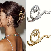 バンスクリップ ヘアクリップ レディース 女性 婦人 ヘアアクセサリー 髪飾り ヘアアレンジ まとめ髪 ウェーブ ツイスト 大ぶり 大きめ おしゃれ 上品 きれいめ 華やか かわいい フォーマル パーティ お出かけ プレゼント 金色 銀色
