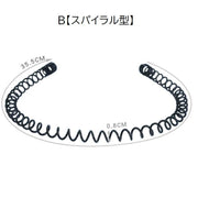 カチューシャ レディース メンズ ユニセックス ヘアアクセサリー 髪留め 細め コーム付き くし付き スプリング 金属 ヘアアレンジ シンプル