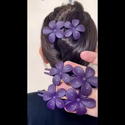 ヘアクリップ サイドバンスクリップ レディース ヘアアクセサリー フラワー 花 ラインストーン 単色 髪留め 髪飾り まとめ髪 ヘアアレンジ おしゃれ スタイリッシュ きれいめ お出かけ オフィス 通勤 普段使い デイリー 女性用