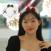 ヘッドドレス ロリータ カチューシャ コスチューム ヘアアクセサリー レディース 女性 リボン フリル コスプレ メイド ハロウィン パーティー かわいい