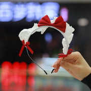 ヘッドドレス ロリータ カチューシャ コスチューム ヘアアクセサリー レディース 女性 リボン フリル コスプレ メイド ハロウィン パーティー かわいい