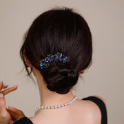 ヘアコーム 夜会巻きコーム 単品 1個 ヘアアクセサリー レディース 女性 婦人 大人女子 ラインストーン髪飾り 髪留め 蝶々 バタフライ キラキラ 華やか 上品 エレガント かわいい おしゃれ フォーマル パーティー お呼ばれ