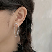 スタッドピアス レディース 女性用 アクセサリー チェーン 揺れる スター 星 ラインストーン キラキラ カジュアル 大人かわいい キュート おしゃれ 耳飾り 普段使い 婦人 普段使い ファッション小物 プレゼント 贈り物 ギフト 誕生日 記念日 お出かけ プチギフト
