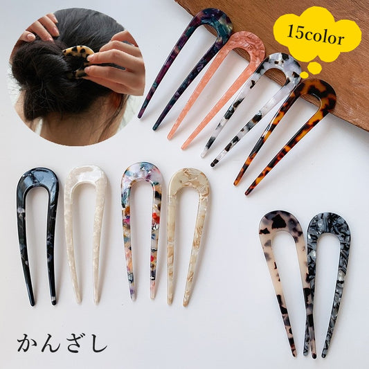 かんざし 簪 ヘアコーム U字型 ヘアピン レディース 商品画像