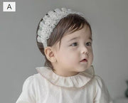 ヘアバンド ベビー 赤ちゃん 新生児 ヘアアクセサリー ヘッドドレス ヘッドバンド レース リボン フラワー お花 チュール おしゃれ かわいい 記念写真 写真撮影 結婚式 パーティー お呼ばれ お出かけ おめかし 幼児 女の子 ガールズ ホワイト ピンク 白