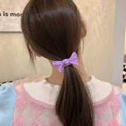 ヘアゴム 10個セット ヘアアクセサリー リボン レディース ブラウン カラフル 太め 大容量 かわいい おしゃれ カジュアル 女の子 女性 女子