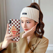 ヘアバンド ニット ヘッドバンド レディース 女性 リブニット ヘアアレンジ ヘアターバン 幅広 無地 単色 ロゴ 洗顔 メイク 大人カジュアル かわいい