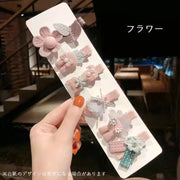 ヘアクリップ ヘアアクセサリー 6本セット キッズ くちばしクリップ かわいい キュート 髪留め ヘアアレンジ サイド 前髪 髪飾り かわいい 可愛い お出かけ おしゃれ 女の子 ガール ピンク ウサギ リボン お花 ポンポン 王冠 クラウン 星 スター スワン 白鳥