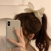 ヘアクリップ バナナクリップ リボン付き 挟むだけ ヘアアレンジ レディース 女性 まとめ髪 髪留め 髪飾り フェミニン 大人っぽい かわいい キュート 大人可愛い 大きめ ボリューミー シンプル 婦人用