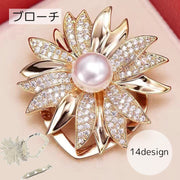 ブローチ レディース アクセサリー ゴールドカラー シルバーカラー フェイクパール ラインストーン かわいい おしゃれ 高級感