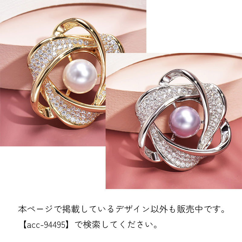ブローチ レディース アクセサリー ゴールドカラー シルバーカラー フェイクパール 商品画像2