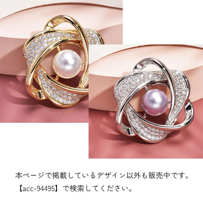 ブローチ レディース アクセサリー ゴールドカラー シルバーカラー フェイクパール 商品画像2