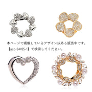 ブローチ レディース アクセサリー ゴールドカラー シルバーカラー フェイクパール ラインストーン かわいい おしゃれ 高級感