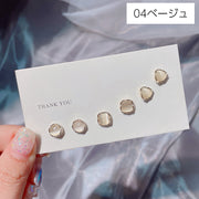 スタッドピアス 3点セット 3ペア アクセサリー レディース 両耳用 小粒 小さめ 一粒ピアス シンプル ラウンド ハート スクエア おしゃれ かわいい お出掛け カジュアル デイリー デート ギフト 普段使い 定番 ベーシック 重ね付け 女性用 婦人用