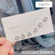 スタッドピアス 3点セット 3ペア アクセサリー レディース 両耳用 小粒 小さめ 一粒ピアス シンプル ラウンド ハート スクエア おしゃれ かわいい お出掛け カジュアル デイリー デート ギフト 普段使い 定番 ベーシック 重ね付け 女性用 婦人用