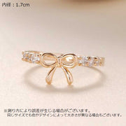 指輪 リング レディース 女性 婦人 アクセサリー リボン かわいい シンプル カジュアル プレゼント ギフト 贈り物 おしゃれ