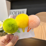 パッチンピン キッズ ジュニア ヘアアクセサリー ヘアピン ラビットファー ふわふわ かわいい おしゃれ キュート カラバリ豊富 存在感 女の子 女子 子供用