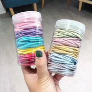 ヘアゴム 100本セット レディース キッズ ヘアアクセサリー 髪ゴム シンプル 普段使い デイリー カラフル パステルカラー カラバリ豊富 かわいい 髪留め 通園 通学 オフィス ツインテール ポニーテール 選べる 多色 ピンク ブルー ブラック ブラウン 青 黒 茶色