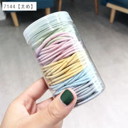 ヘアゴム 100本セット レディース キッズ ヘアアクセサリー 髪ゴム シンプル 普段使い デイリー カラフル パステルカラー カラバリ豊富 かわいい 髪留め 通園 通学 オフィス ツインテール ポニーテール 選べる 多色 ピンク ブルー ブラック ブラウン 青 黒 茶色