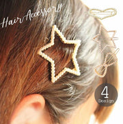 ヘアピン パッチン留め ヘアアクセサリー  レディース フェイクパール 華奢 上品 前髪 髪飾り かわいい 大人可愛い おしゃれ お出かけ 髪留め