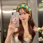 ヘアバンド クロシェ レディース ヘアアクセサリー ヘアアレンジ かわいい フラワー クロシェ編み かわいい 手編み風 クロシェレース