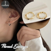 フープピアス リングピアス 1ペア レディース 女性用 ひねり ねじり シンプル おしゃれ 可愛い お出かけ ギフト プレゼント 普段使い デイリー 大人上品 婦人用