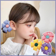 ヘアゴム キッズ ヘアアクセサリー 髪ゴム フラワー お花 チェック柄 大きめ 大ぶり 目立つ かわいい おしゃれ 子供用 女の子