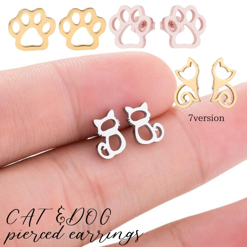 ピアス スタッドピアス レディース アクセサリー キャッチピアス 猫 ネコ ねこ キャット シンプル お洒落 かわいい 小ぶり ギフト プレゼント 贈り物 カジュアル ゴールドカラー シルバーカラー ローズゴールドカラー 女性用 婦人用