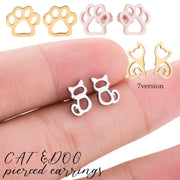 ピアス スタッドピアス レディース アクセサリー キャッチピアス 猫 ネコ ねこ キャット シンプル お洒落 かわいい 小ぶり ギフト プレゼント 贈り物 カジュアル ゴールドカラー シルバーカラー ローズゴールドカラー 女性用 婦人用