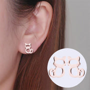 ピアス スタッドピアス レディース アクセサリー キャッチピアス 猫 ネコ ねこ キャット シンプル お洒落 かわいい 小ぶり ギフト プレゼント 贈り物 カジュアル ゴールドカラー シルバーカラー ローズゴールドカラー 女性用 婦人用