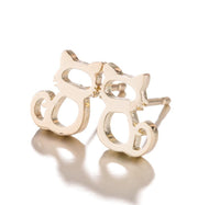 ピアス スタッドピアス レディース アクセサリー キャッチピアス 猫 ネコ ねこ キャット シンプル お洒落 かわいい 小ぶり ギフト プレゼント 贈り物 カジュアル ゴールドカラー シルバーカラー ローズゴールドカラー 女性用 婦人用
