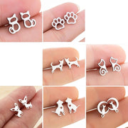 ピアス スタッドピアス レディース アクセサリー キャッチピアス 猫 ネコ ねこ キャット シンプル お洒落 かわいい 小ぶり ギフト プレゼント 贈り物 カジュアル ゴールドカラー シルバーカラー ローズゴールドカラー 女性用 婦人用