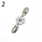 ストールクリップ カーディガンクリップ ショールクリップ セーターカラークリップ ストール留め レディース 女性 ストールピン ズレ防止 アクセサリー ラインストーン フラワー お花 レトロ風 おしゃれ ビンテージ風 カジュアル ファッション小物