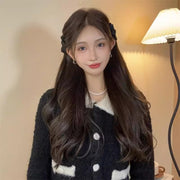 ヘアクリップ バンスクリップ 同色2個セット ヘアアクセサリー レディース 女性 女子 女の子 リボン 無地 単色 髪留め 髪飾り 前髪留め ヘアアレンジ ガーリー かわいい お出かけ シンプル おしゃれ
