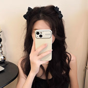 ヘアクリップ バンスクリップ 同色2個セット ヘアアクセサリー レディース 女性 女子 女の子 リボン 無地 単色 髪留め 髪飾り 前髪留め ヘアアレンジ ガーリー かわいい お出かけ シンプル おしゃれ