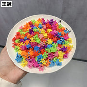 ミニバンスクリップ ヘアクリップ 子供用 50個セット キッズ ヘアアクセサリー 女の子 髪留め 髪飾り まとめ髪 ヘアアレンジ ハート 星 花 フラワー うさぎ おしゃれ かわいい カラフル キュート ガーリー 女子 女児 子ども こども