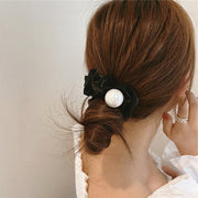 シュシュ ヘアゴム ヘアアクセサリー レディース 女性 髪ゴム パール風 フェイクパール まとめ髪 ヘアアレンジ アクセサリー雑貨 シンプル おしゃれ かわいい