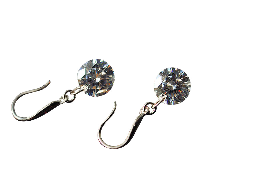 ピアス レディース 女性用 アクセサリー フックピアス ダイヤモンド風 宝石風 シルバーカラー 上品 高級感 おしゃれ フォーマル ギフト プレゼント 耳飾り