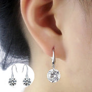 ピアス レディース 女性用 アクセサリー フックピアス ダイヤモンド風 宝石風 シルバーカラー 上品 高級感 おしゃれ フォーマル ギフト プレゼント 耳飾り